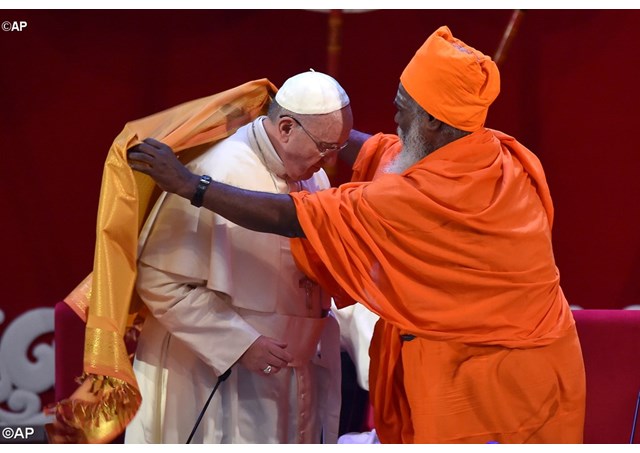 Papa francisco pede a união das religiões