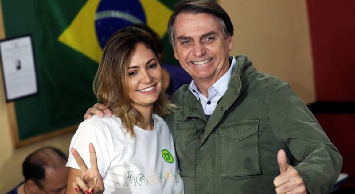 Michelle Bolsonaro e Jair Bolsonaro (Reprodução)