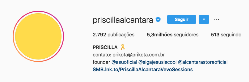 Instagram de Priscilla Alcantara