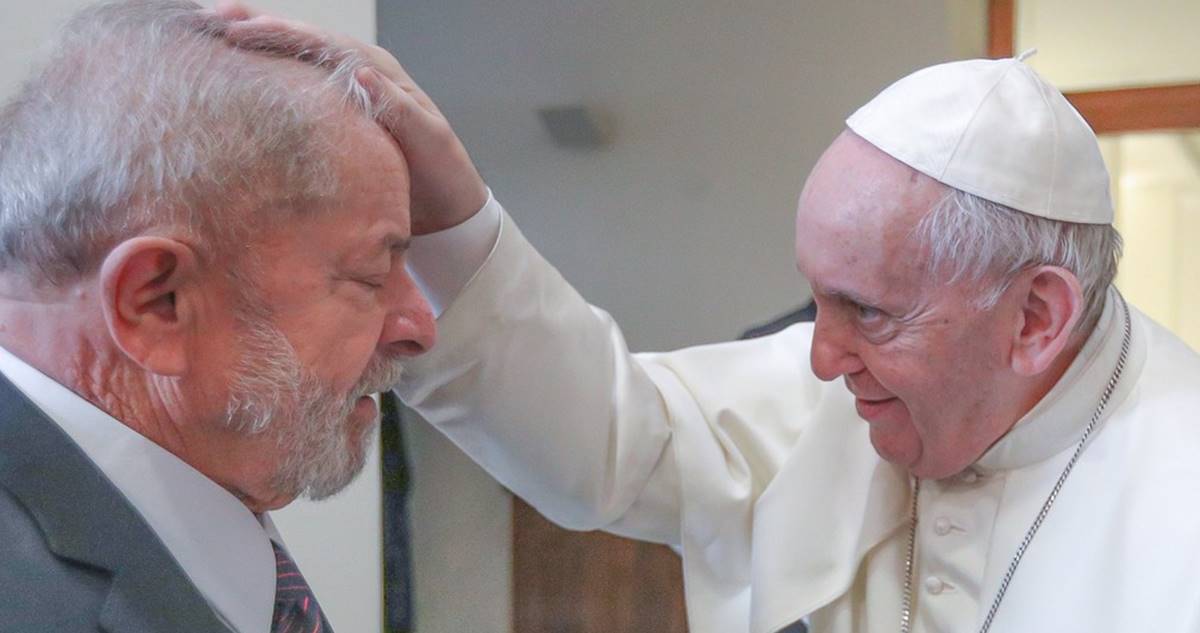 Lula e o Papa Francisco (Reprodução)