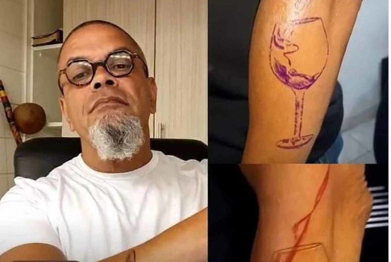 Em live no Instagram, Neil Barreto surge com nova tatuagem