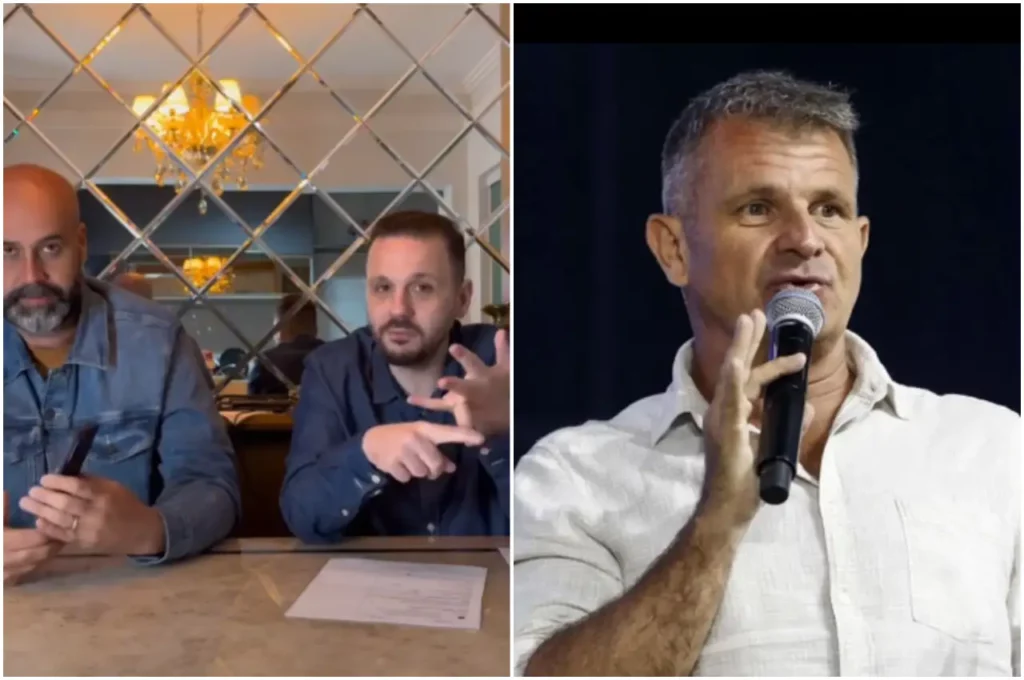 Thiago Santana, Márcio Bieda e Apóstolo Rina - @Reprodução