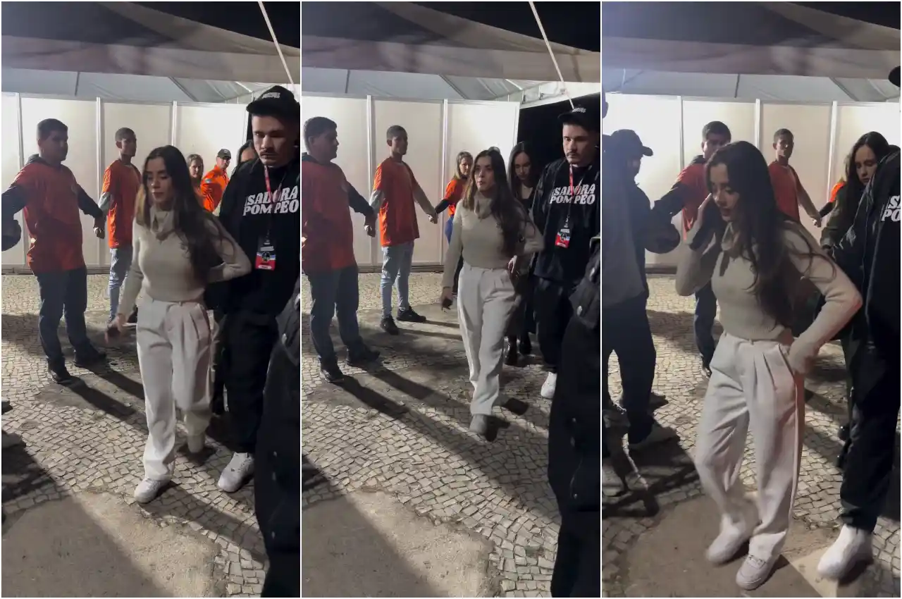 Isadora Pompeo usa cordão de isolamento em espaço vazio e causa polêmica 1 Isadora Pompeo - @Reprodução
