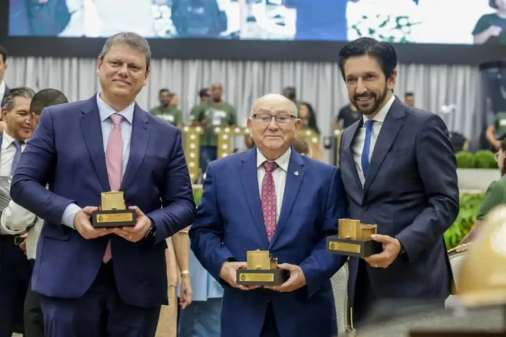 Tarcisio de Freitas, José Wellington e Ricardo Nunes - @Reprodução