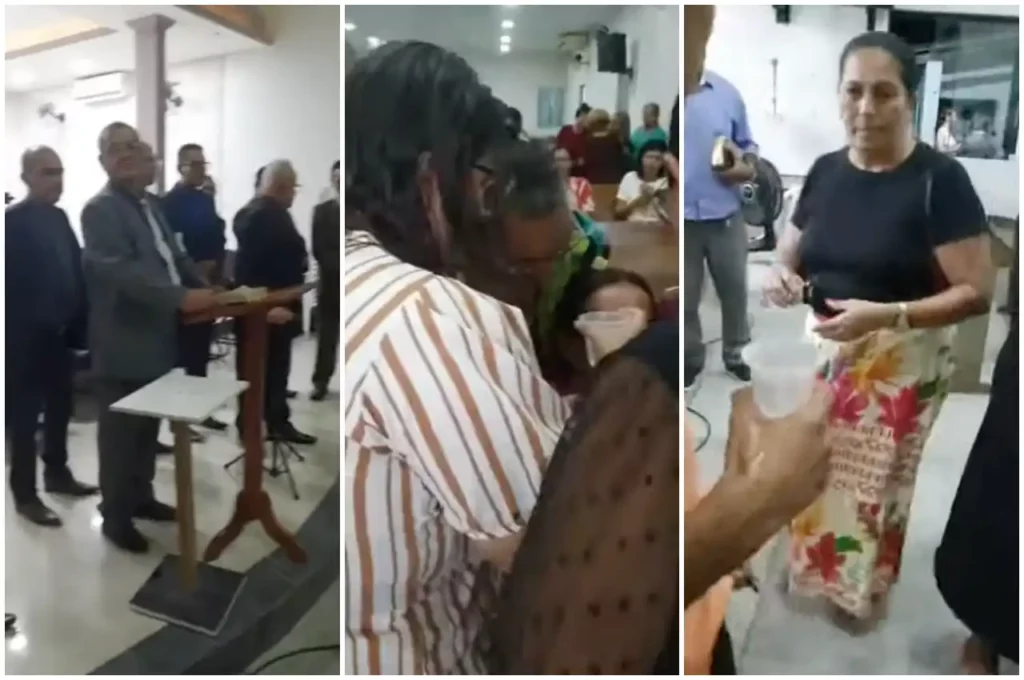 Confusão na Assembleia de Deus - @Reprodução