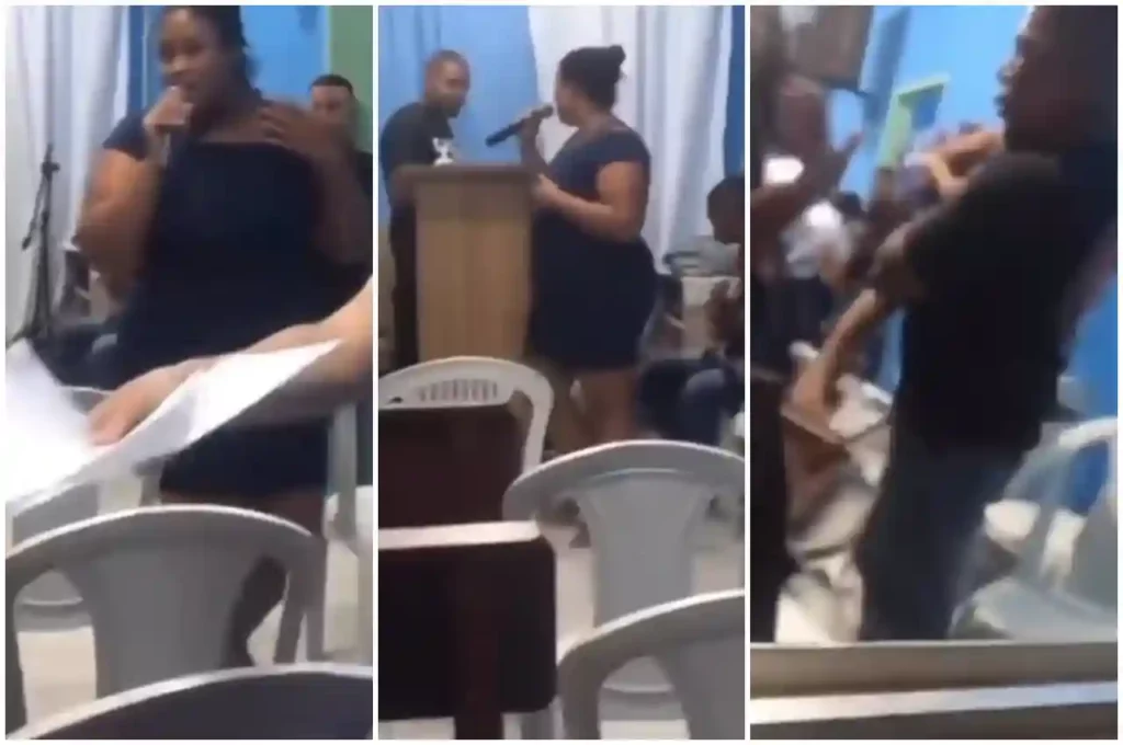 Mulher anuncia no culto que está sendo traida - @Reprodução