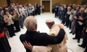 Papa Francisco reunido com pastores - @Reprodução