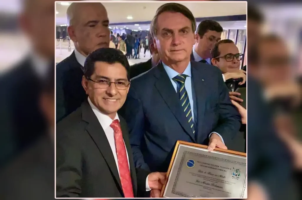 Pastor Océlio com Bolsonaro - @Reprodução