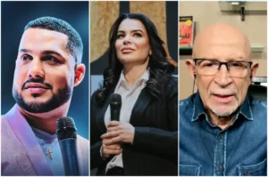 David Lacerda, Daniela Linhares e Jorge LInhares - @Reprodução