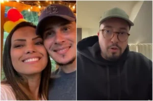 Heloisa Rosa com Marcus Grubert e Isaias Saad - @Reprodução