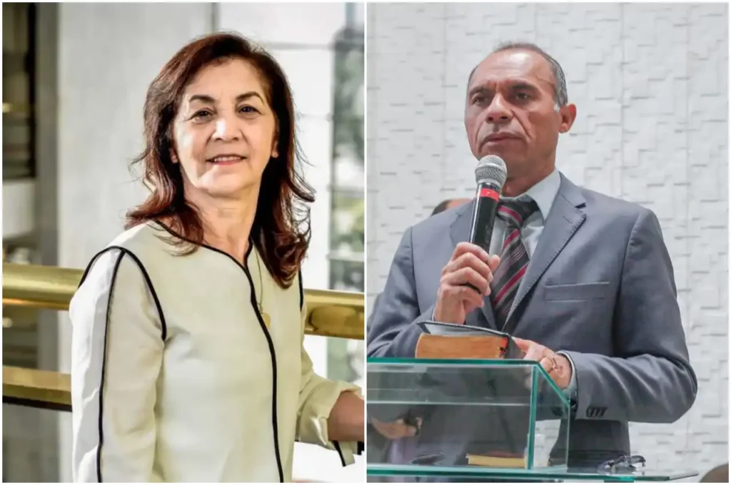 Marta Costa e pastor Antonio Carlos - @Reprodução