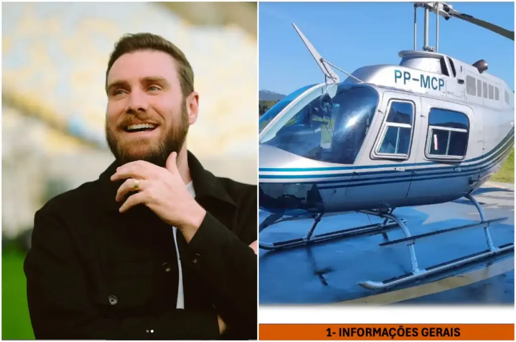Helicoptero comprado por André Fernandes - @Reprodução