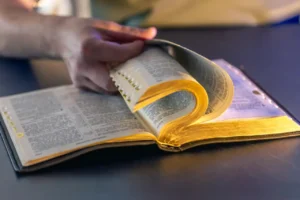 Biblia sagrada sendo folheada - @Reprodução