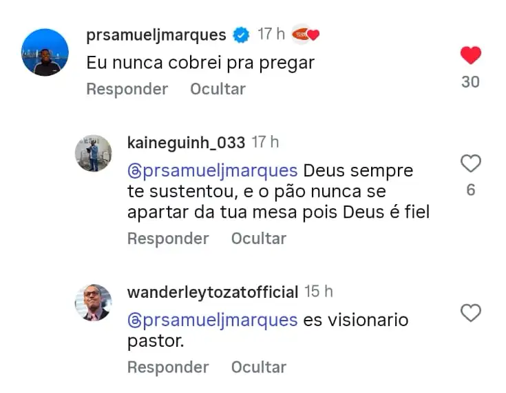 Comentário do pastor Samuel J. Marques