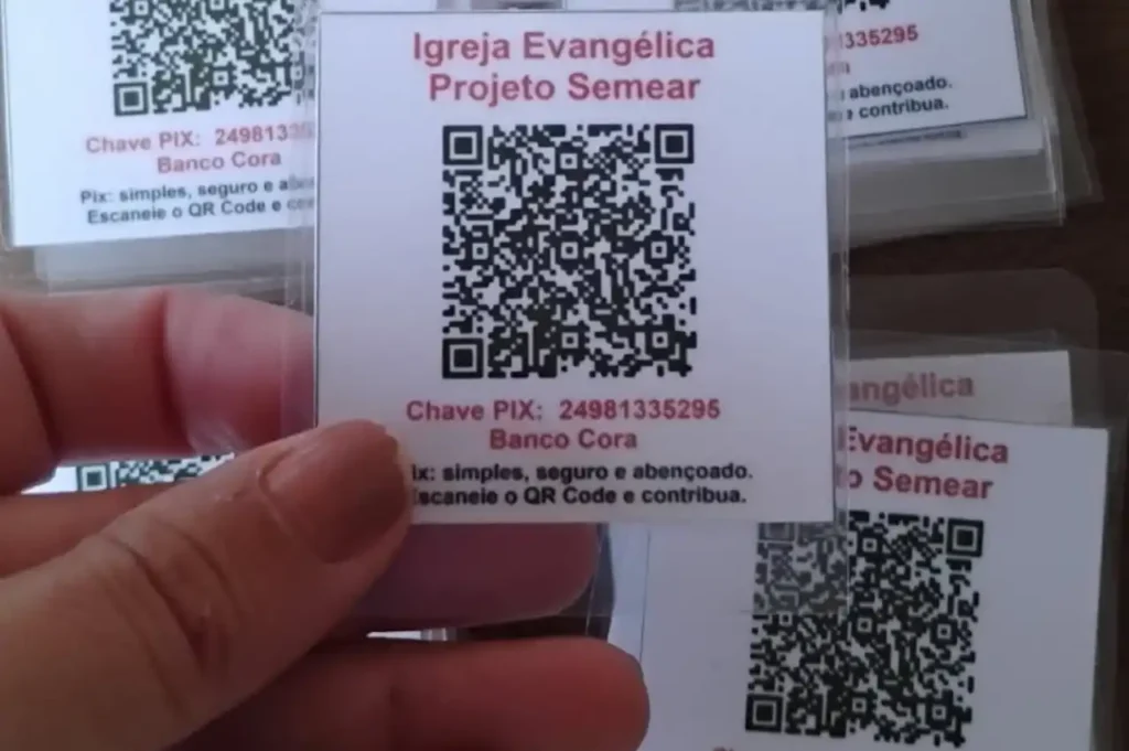 Pix para doação na igreja - @Reprodução