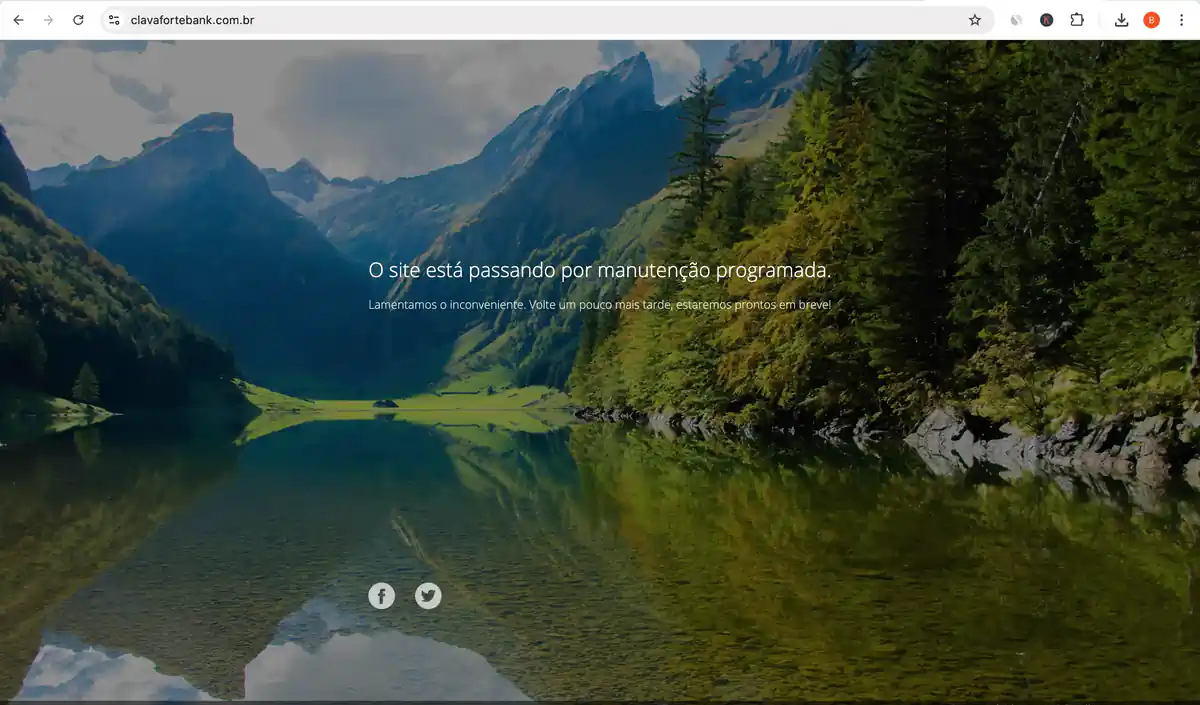 site do Clava Forte Bank - @Reprodução