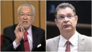 Alexandre Garcia e o deputado Sóstenes Cavalcante em imagens separadas usadas para ilustrar debate político e posicionamentos públicos