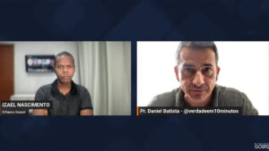 Izael Nascimento entrevista o pastor Daniel Batista em transmissão do O Fuxico Gospel por videochamada