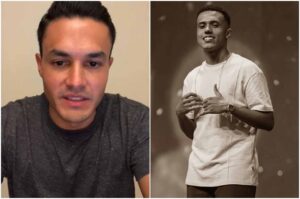 Pastor David Miranda e o cantor gospel Jonas em montagem com fotos lado a lado.