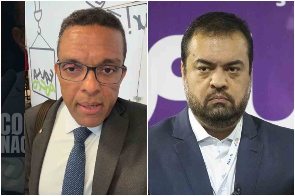 Pastor e deputado Otoni de Paula e o governador Cláudio Castro