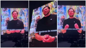 André Valadão aparece em vídeo exibido nos telões da Lagoinha durante culto ao falar “meu coração dói”