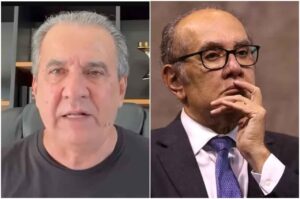 Pastor Silas Malafaia e ministro Gilmar Mendes em imagens separadas, em retratos distintos.