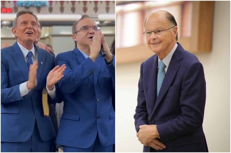 Crivella registra homenagem da Assembleia de Deus de Madureira a Edir Macedo