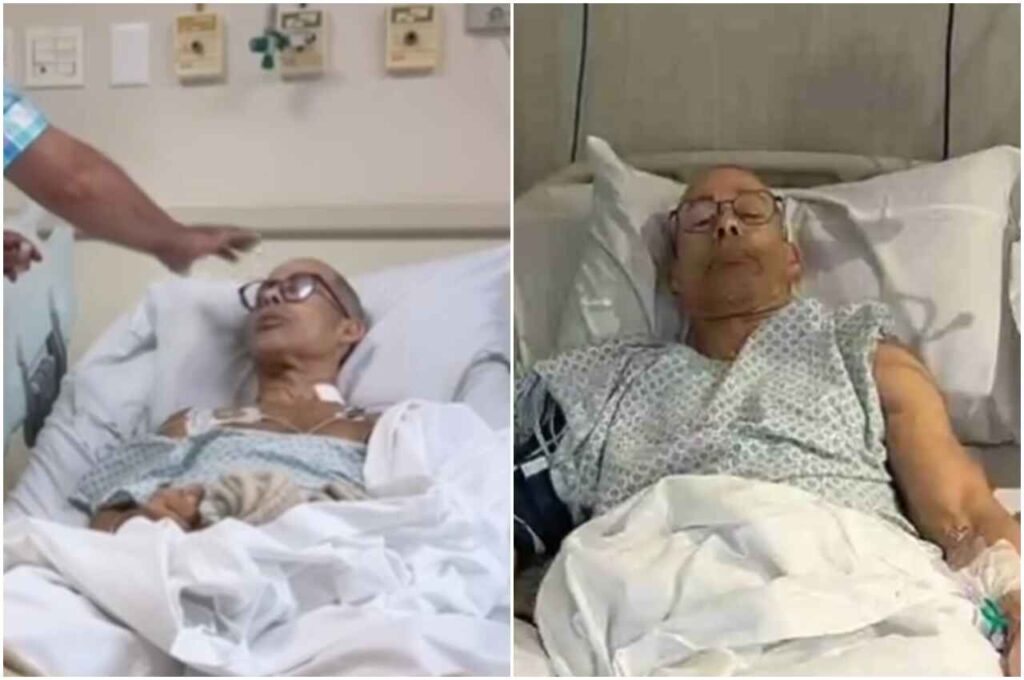 Cantor gospel Marquinhos Menezes aparece internado em leito hospitalar durante tratamento, em imagens compartilhadas nas redes sociais