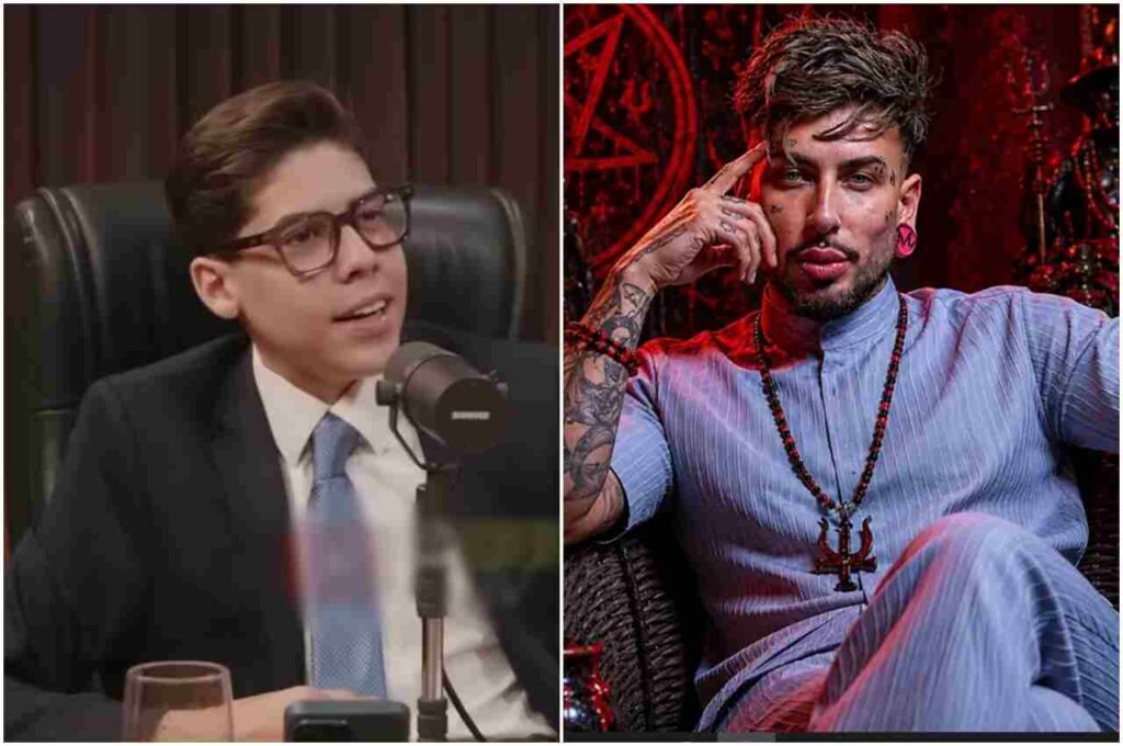 Miguel Oliveira e o bruxo Malagueta aparecem em imagens lado a lado.