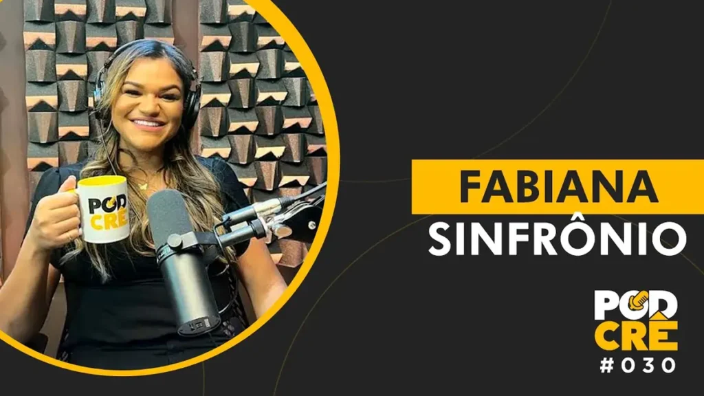 Fabiana Sinfrônio durante entrevista ao PodCrê