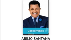 Pastor Abílio Santana, candidato a deputado federal, em imagem de campanha eleitoral