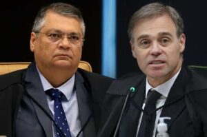 Flávio Dino e André Mendonça aparecem lado a lado durante sessão no Supremo Tribunal Federal
