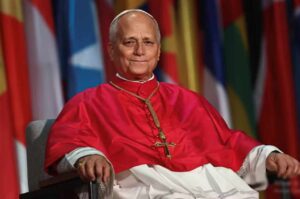 Papa Leão XIV durante cerimônia no Vaticano