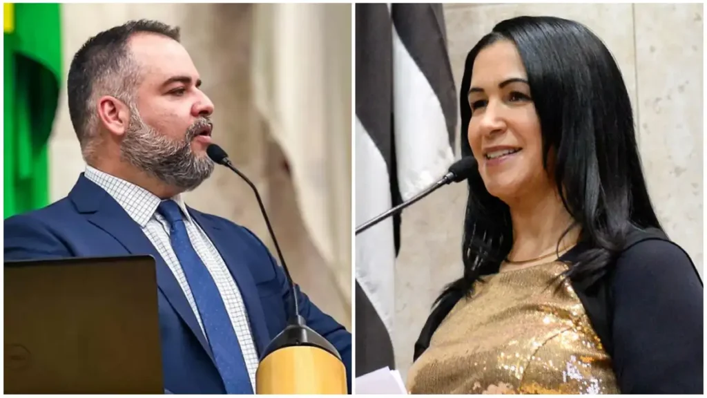 Gilberto Nascimento e Noemi Nonato aparecem em montagem com duas fotografias