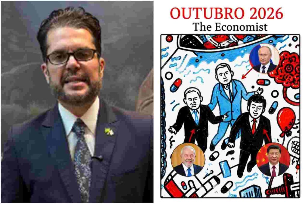 Pastor Agenor Duque aparece ao lado de ilustração da capa da revista The Economist de outubro de 2026