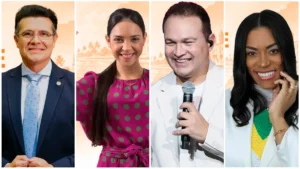 Marcelo Aguiar, Vitoria Souza, Davi Sacer e Elaine Martins - @Reprodução