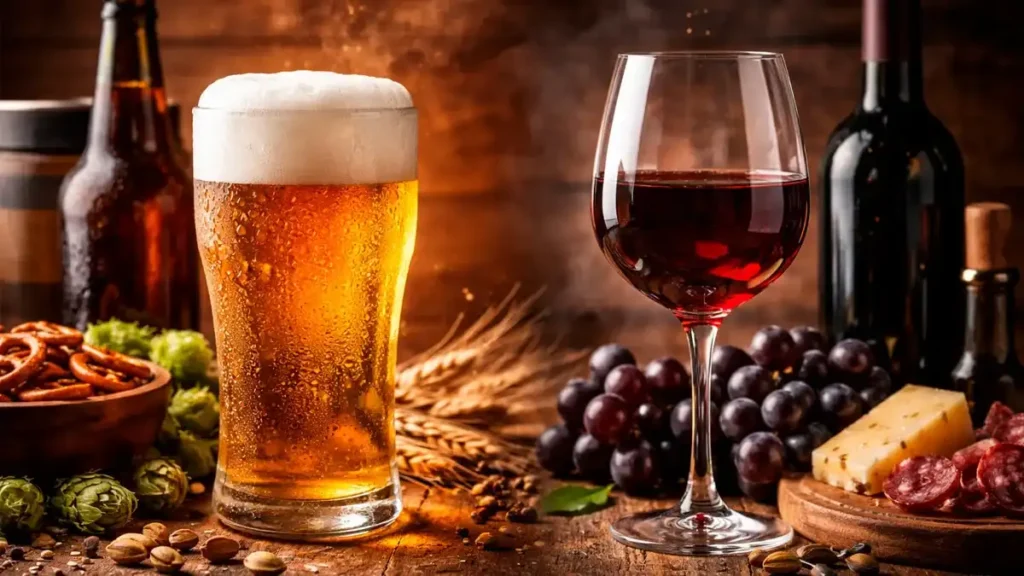Mesa com vinho e bebida alcoolica - @Reprodução