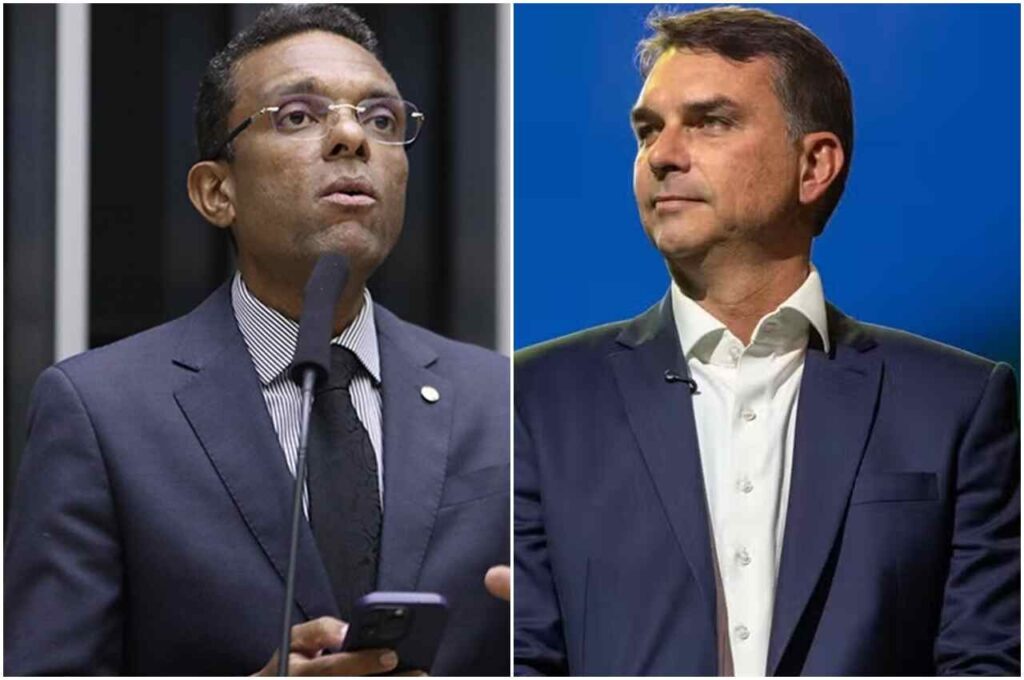 Otoni de Paula e Flávio Bolsonaro aparecem juntos em registro