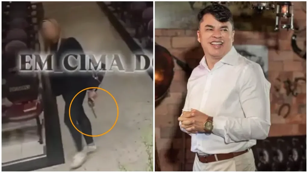 Mulher com arma de fogo na igreja Quadrangular