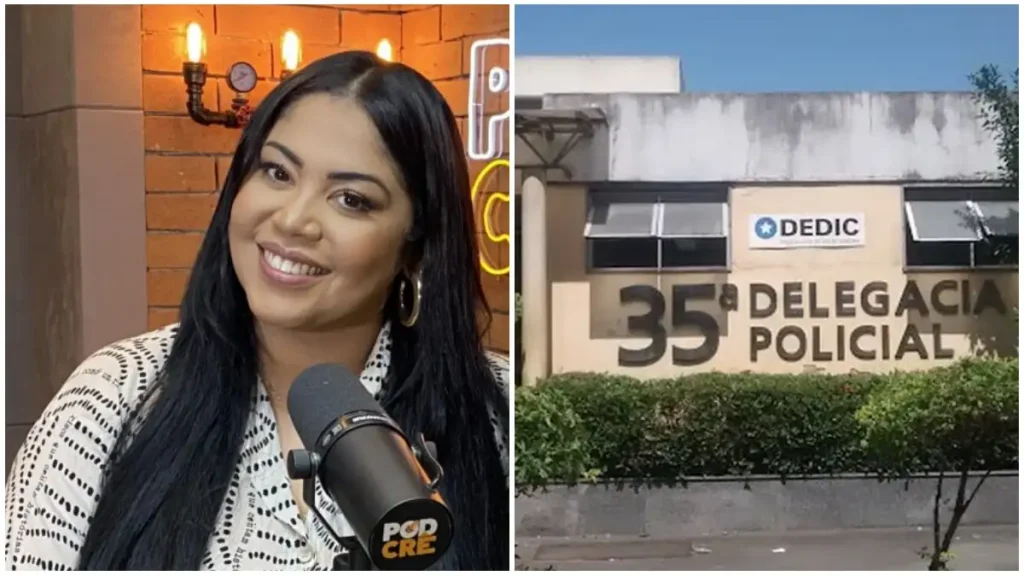 Gisele Nascimento e a delegacia - @Reprodução